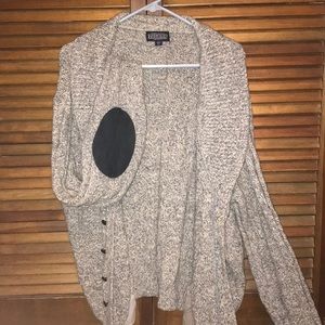 Oversized Lands’ End sweater cardigan